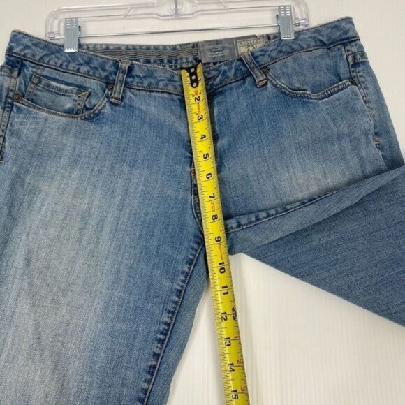 Vintage Converse Womens Size 14 Jeans 1974 Hip Huggers Blue Denim Hong Kong - Picture 10 of 15